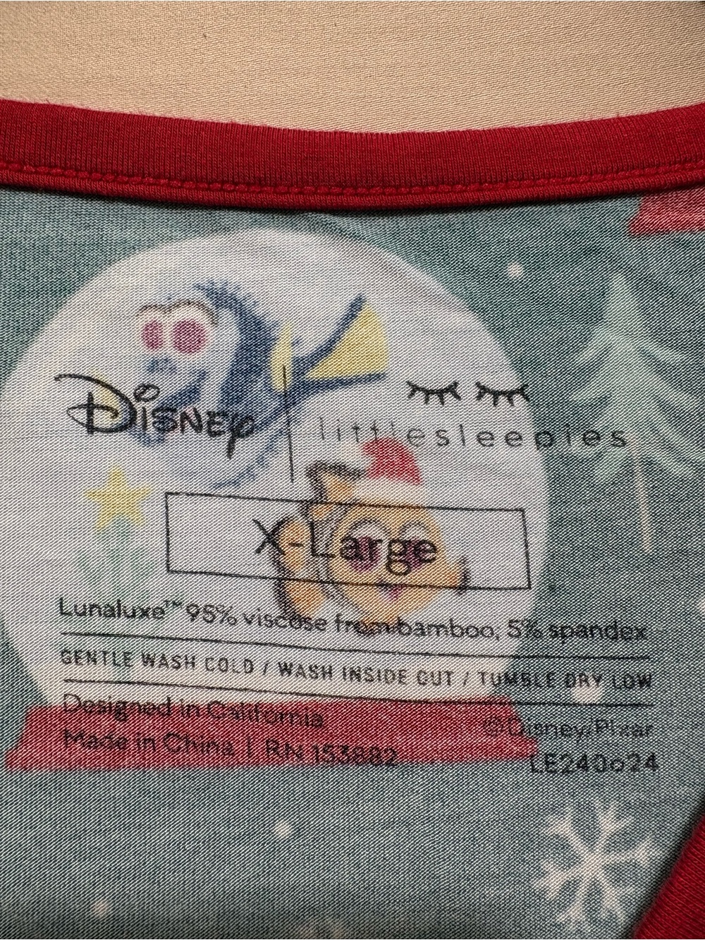 Little Sleepies Size XL Pixar Snow Globe Print Pajama Top and Pants - Picture 8 of 10